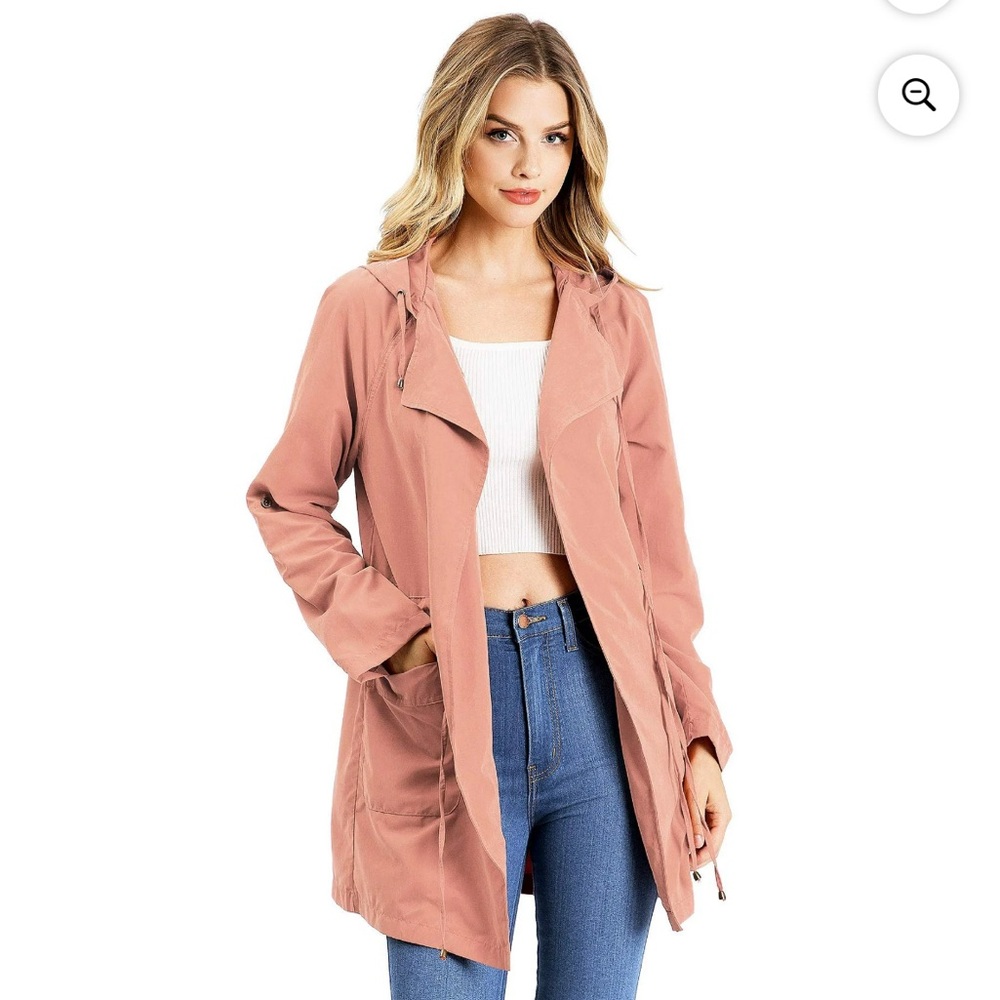 Love Tree Dusty Rose Pink Lightweight Jacket Size Large